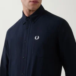 Outlet FRED PERRY Single-Cuff Oxford Shirt
