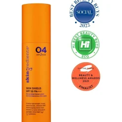Skingredients Skin Shield Moisturising + Priming SPF 50 PA+++ Sunscreen Refillable Primary Pack 73ml