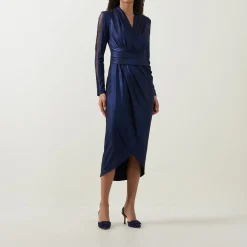 Online JOSEPH RIBKOFF Sleeve-Embellished Wrap Dress