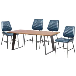 Smithfield Large Dining Table and Four Isabella Blue Chairs