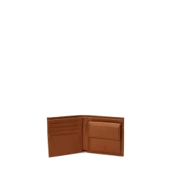 Smooth Leather Billfold Coin Wallet