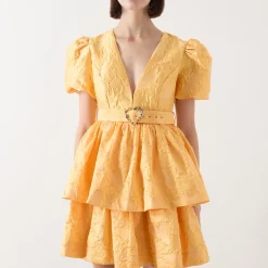 Sol Floral Jacquard Mini Dress