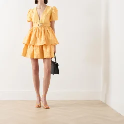 Sol Floral Jacquard Mini Dress