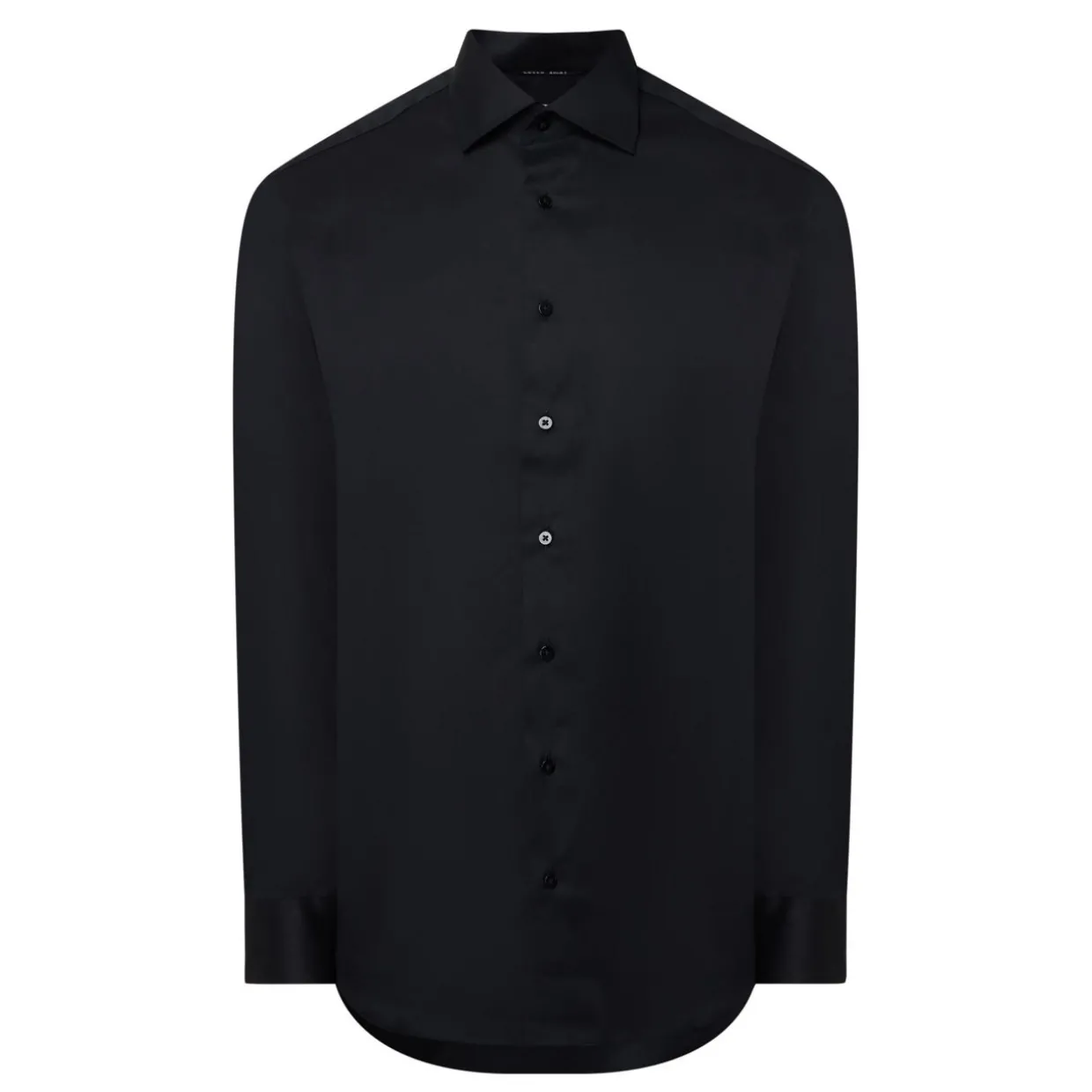 Solid-Twill Single-Cuff Formal Shirt