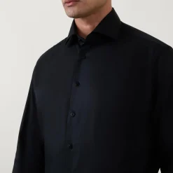 Solid-Twill Single-Cuff Formal Shirt