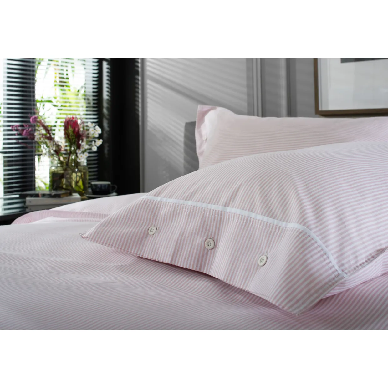 Southport Duvet Set Rose/White
