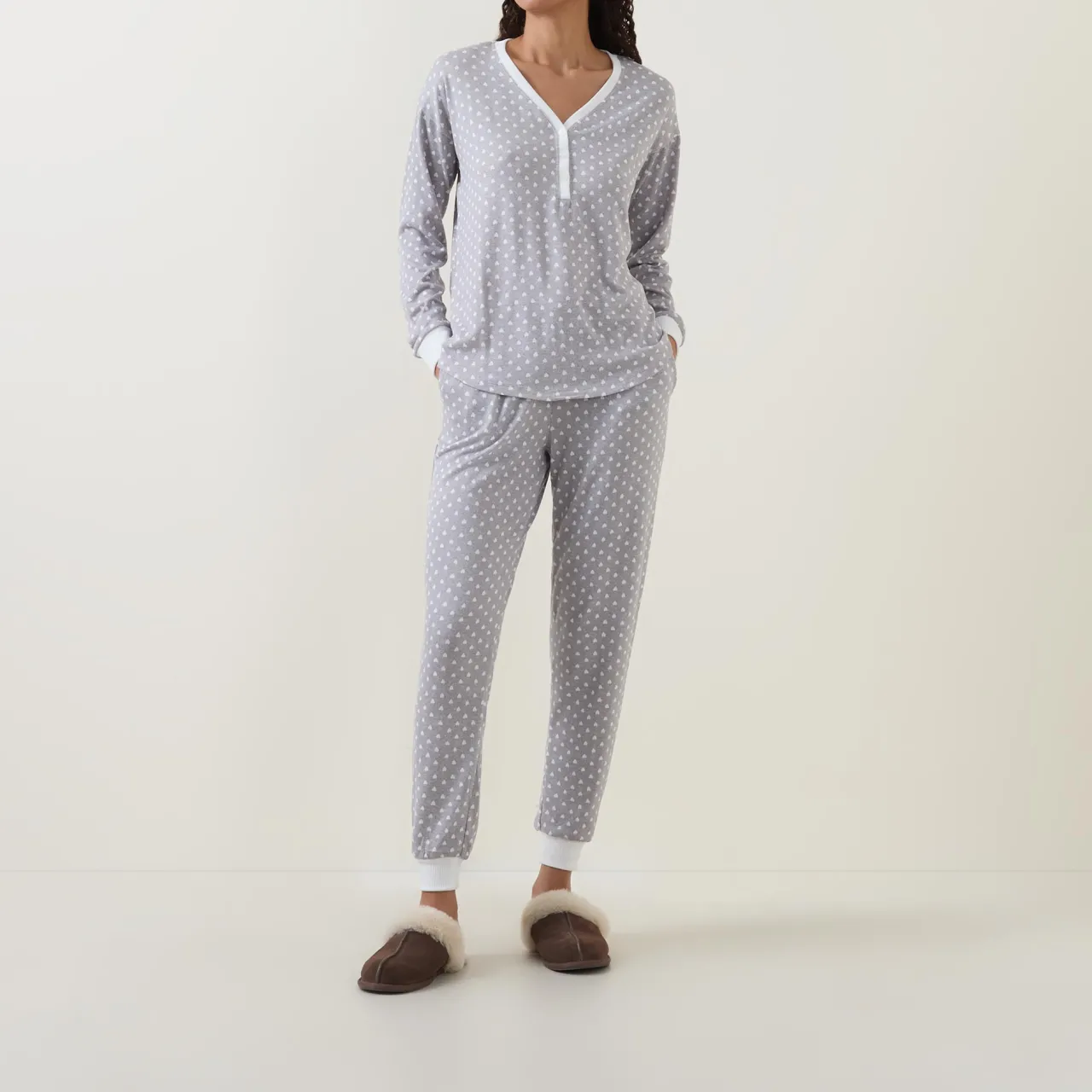 Hot KATE SPADE NEW YORK Spade Print Henley Pyjama Set