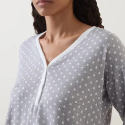 Hot KATE SPADE NEW YORK Spade Print Henley Pyjama Set