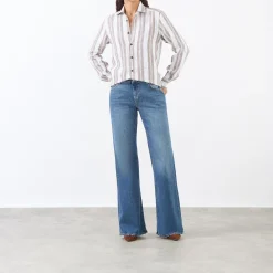 Sale 7 FOR ALL MANKIND Spencer Coated Flared Leg Jeans