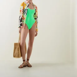 Discount HUNZA G Square Neck Crinkle Swimsuit