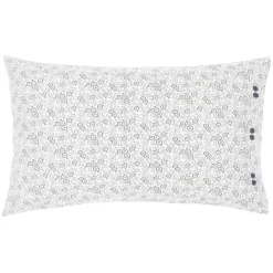 Outlet BEDECK BELFAST Stafford Standard Pillowcase Pair  Navy/Red