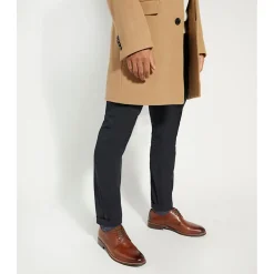 Stanleyy Natural Wood Sole Gibson Wide Fit Shoes