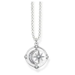 New THOMAS SABO Star & Moon Silver Necklace