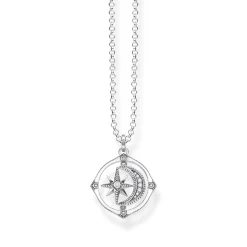 New THOMAS SABO Star & Moon Silver Necklace