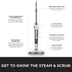 Steam & Scrub Automatic Steam Mop with Steam Blaster