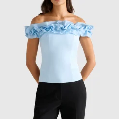 Stephanie Ruffle Bustier Top