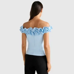 Stephanie Ruffle Bustier Top