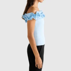 Stephanie Ruffle Bustier Top