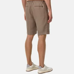 Outlet BOGGI MILANO Straight Leg Linen Shorts