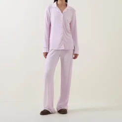 Stretch Rib Long Pyjama Set