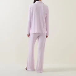 Stretch Rib Long Pyjama Set