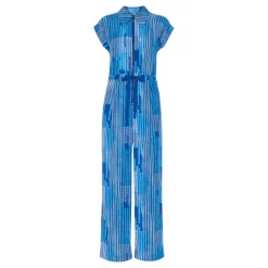 Clearance WHISTLES Stripe Drawstring Pocket Jumpsuit