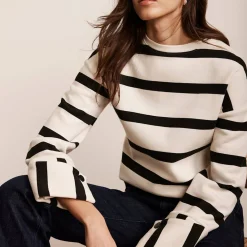 Discount MINT VELVET Striped Cuff Detail Sweatshirt