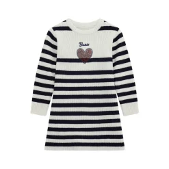 Striped Heart Logo Sweater Dress