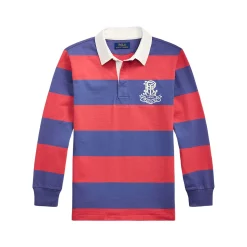 Striped Logo Crest Rugby Shirt 2-6 Years