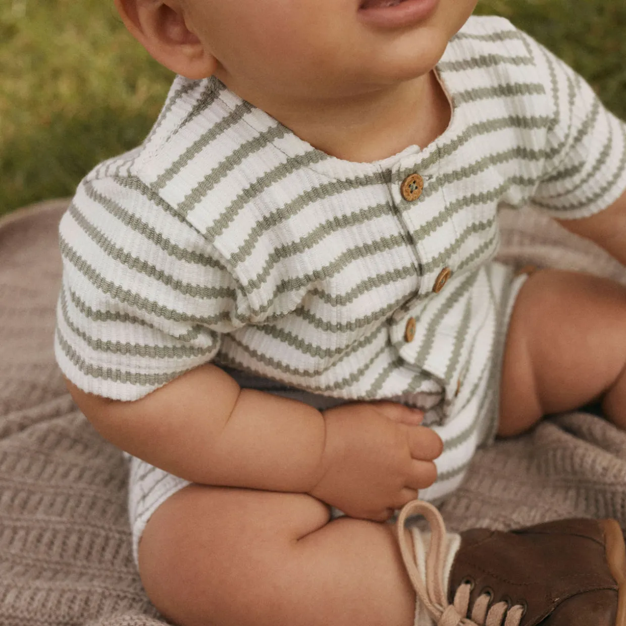 Striped Ribbed Bodysuit
