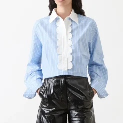 Striped Scalloped Shirt