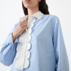 Striped Scalloped Shirt