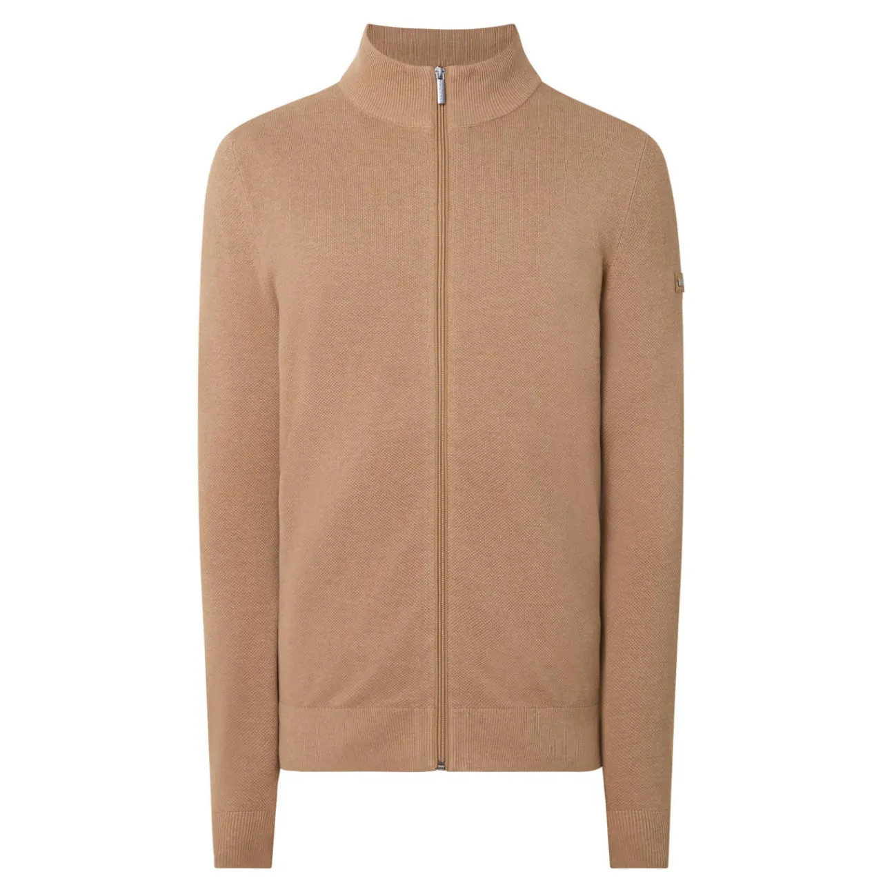 Hot BUGATTI Structure Logo Zip Sweater