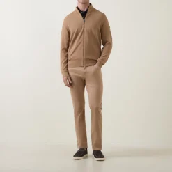 Hot BUGATTI Structure Logo Zip Sweater