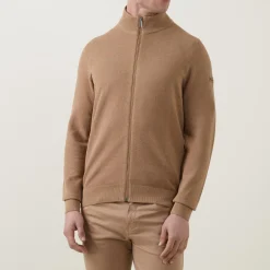 Hot BUGATTI Structure Logo Zip Sweater