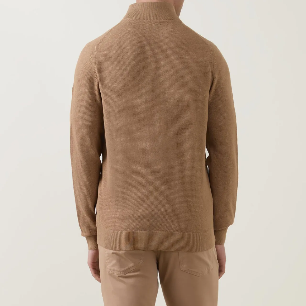 Hot BUGATTI Structure Logo Zip Sweater