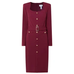 Clearance JOSEPH RIBKOFF Structured Belted Shirt Dress