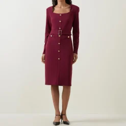 Structured Belted Shirt Dress