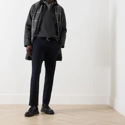 Suede Sateen Tailored Trousers