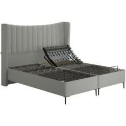 Suffolk Adjustable Divan Soho Light Grey 6ft - Super King