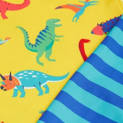 Sun Safe Striped Dinosaur Two-Piece Swim Set