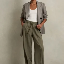 Sunnie Mid-Rise Wide Leg Trousers