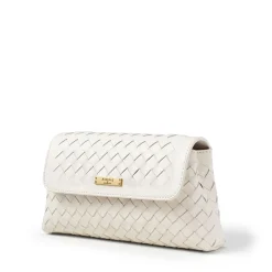 Sunrise Sunset Leather Weave Clutch