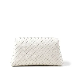 Sunrise Sunset Leather Weave Clutch