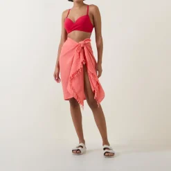 Sunset Frayed-Edge Sarong