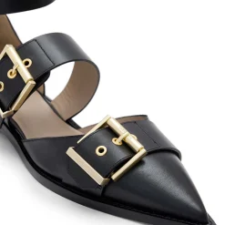 Sutton Buckle Leather Flats
