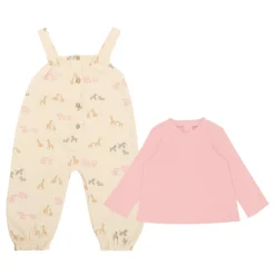 Online MAYORAL Sweatshirt & Animal Printed Dungarees Two-Piece Set