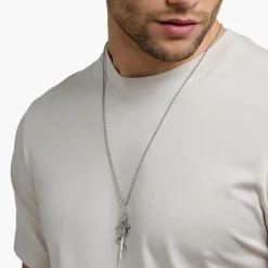 Sword & Snake Sterling Silver Pendant