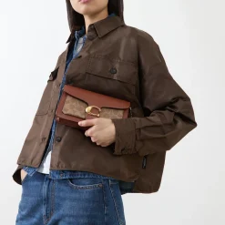 Fashion COACH Tabby Chain Strap Crossbody Bag