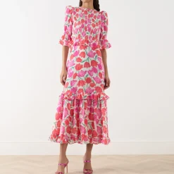 Fashion QUEENS OF ARCHIVE Tallulah Floral Flared Dress
